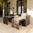 Indoor And Outdoor Modular Loveseat Sofa Set With Table And Ottomans-372554844