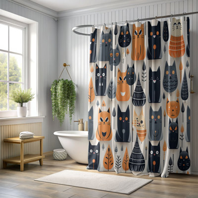 Haunted Kitties - Rideau de douche Premium