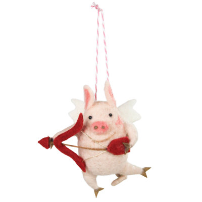 4'' Wool / Felt Animals Hanging Figurine Ornament