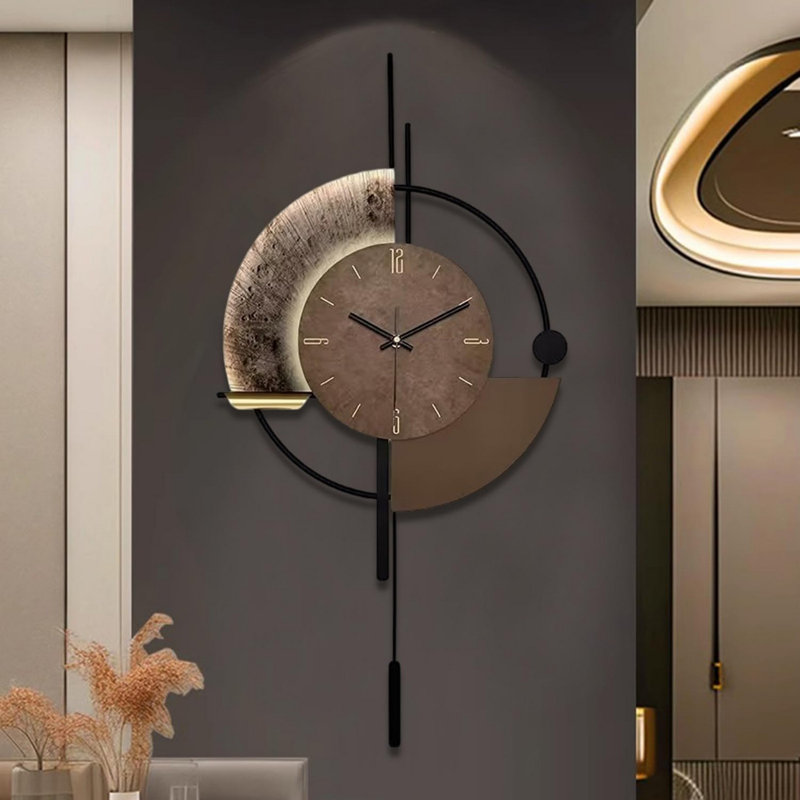 Horloge à quartz silencieuse à piles avec pendule