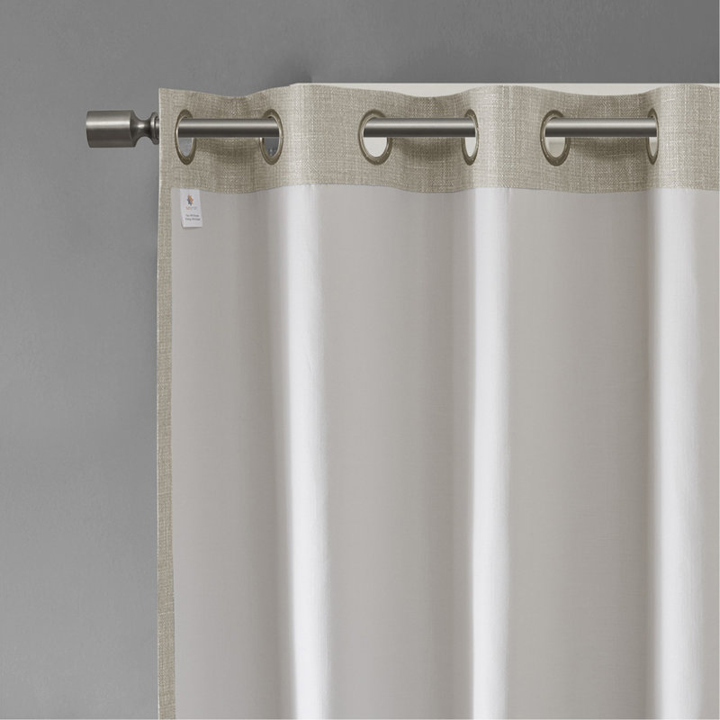 Panneau de rideau occultant imprimé avec œillets (seulement 1 panneau PC), Beige, L 50 po x L 84 po