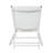  Outdoor Adjustable Chaise Lounge, Weather-Resistant Aluminum Frame Recliner with Comfortable Sling Fabric, Modern Patio Sun Lounger, White