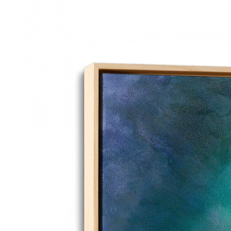 Impression sur toile Ocean's Hidden Palette, H 24,75 po x l 24,75 po x P 1,75 po, Cadre américain en érable flottant, 1