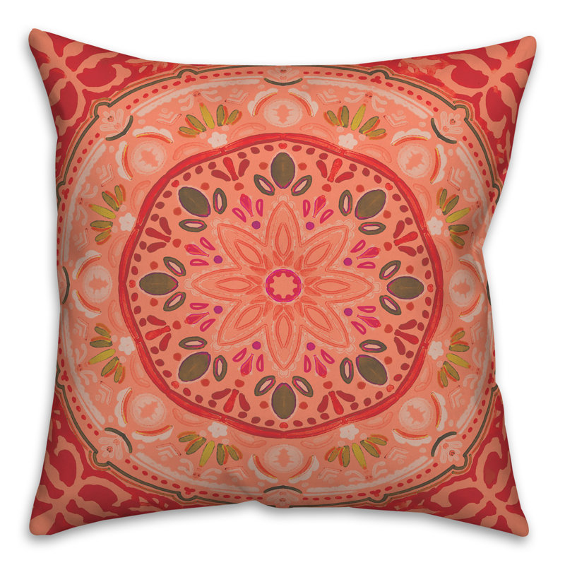 Housse et insert de coussin extérieur d'extérieur, Rouge