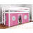 Johannes Solid Wood Twin Low Loft Bed with Ladder and Tent-208540156-208540034