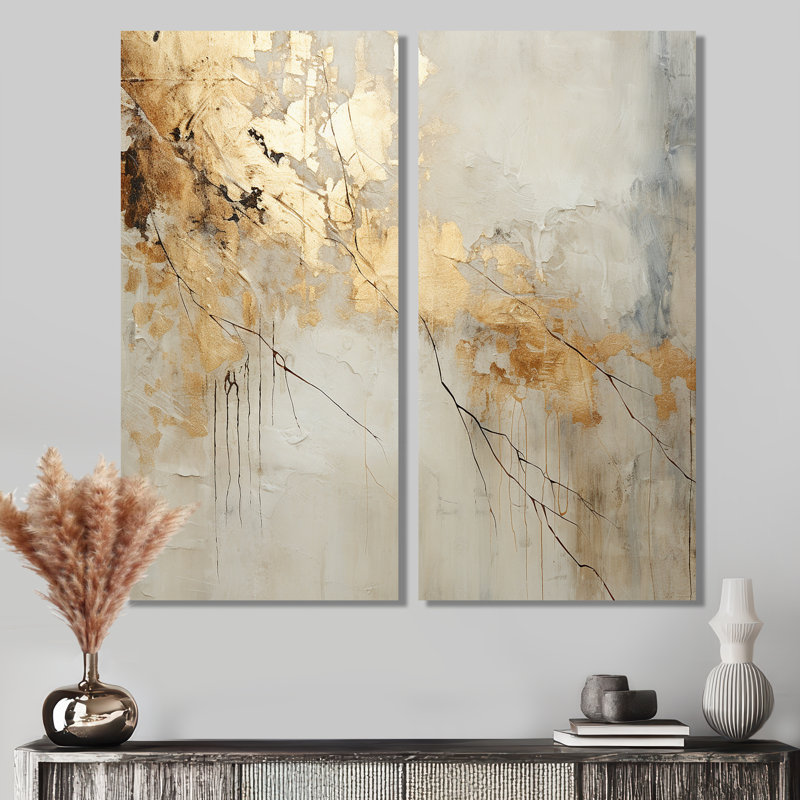 Décoration murale beige moderne et beige VI - Beige, 40" H x 40" W, Wrapped Canvas, Does Not Apply