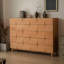 Commode d'appoint avec rangement en bois de cerisier moderne