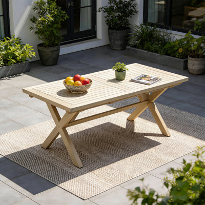 Outdoor Extendable Wood Dining Table