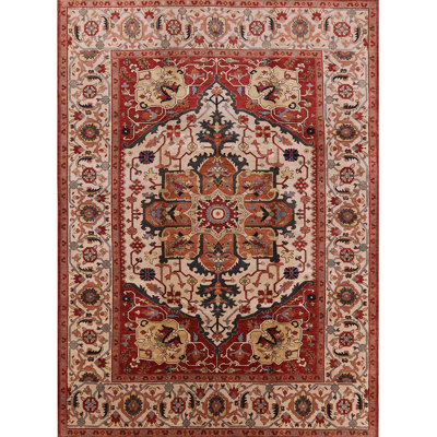 Tapis oriental orange / beige