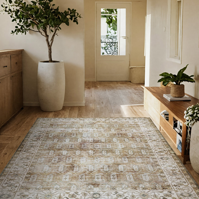 Machine Washable Oriental Rug, Rectangle 8' x 10'
