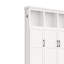Porte-manteau d'entrée de 55 pouces de large avec rangement de garde-robe dissimulé, banc de rangement de style champêtre et armoires-1520396882