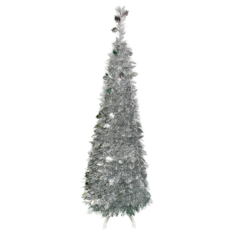 Arbre de Noël artificiel 4 po Tinsel Silver