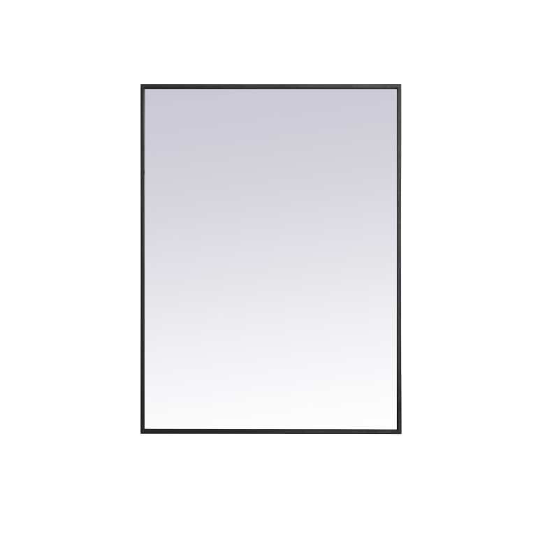 Miroir mural Sabine, 36 po x 27 po, Noir