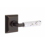 Select Round Privacy (Bed & Bath) Door Lever with Square Rosette