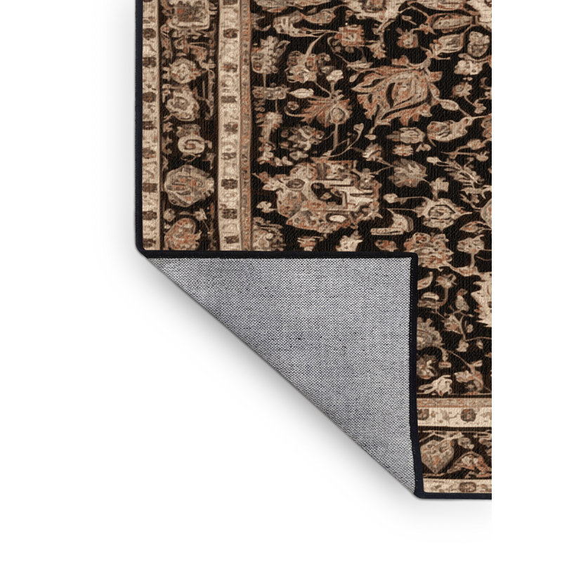 Tapis brun lavable à la machine, Carré 4 pi