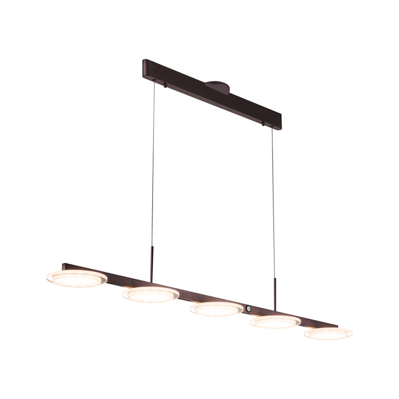 Luminaire suspendu linéaire à 5 lumières pour îlot de cuisine sowder