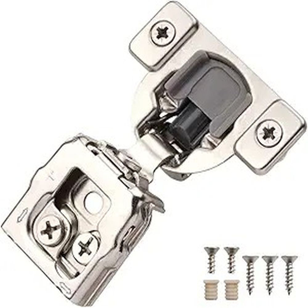 Decobasics Satin Nickel Self Closing Kitchen Hinges 3 Way