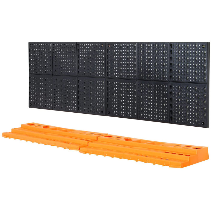 28 Piece Pegboard and Shelf Tool Rack Organiser Holder Set
