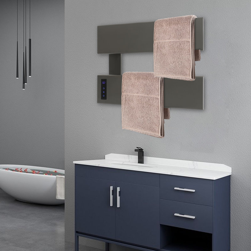 Chauffe-serviettes électrique mural Modern Minimalisme, Argent argent