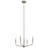4-Light Brushed Nickel Convertible Chandelier-530860122