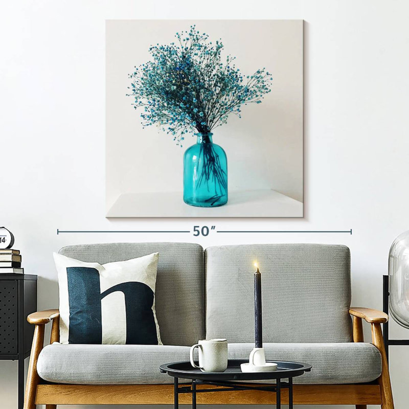 Harnek - fleurs délicates sur vase, H 33 po x l 33 po