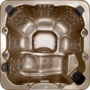 Spa carré en acrylique à 56 jets pour 6 personnes avec ozonateur et haut-parleur intégré American Spas