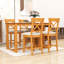 Ensemble de salle à manger 5 pièces Devra, table en bois à hauteur de comptoir avec rangement à 3 niveaux et chaises rembourrées-1387510251-1387510252