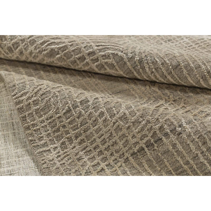 Intersect Moroccan Area Rug in Taupe/Beige, Rectangle 2' x 3'