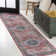 Sarok Ogee Medallion Machine-Washable Red/Blue/Brown Rug
