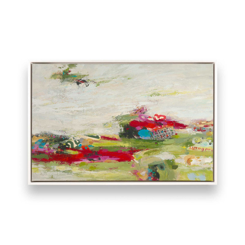 «Survol de l'aperçu II» par Janet Itsne, «Floater», reproduction encadrée sans passe-par, H 12 po x l 18 po, Blanc