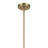 1-Light Natural Brass Dome Pendant with Clear Seeded Glass Shade-1043177785