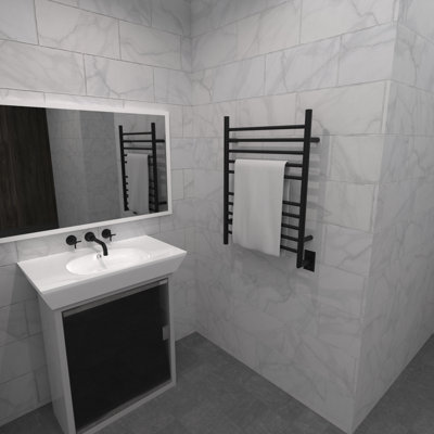 Wall Mount Electric Towel Warmer plug in or hardwired combo unit