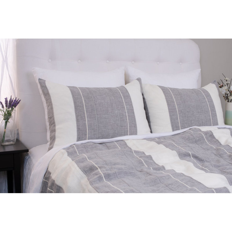 Edara Linen Striped Duvet Cover - Twin, Twin Duvet Cover
