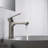 Blossom Brushed Nickel Single Hole Bathroom Faucet – Single Handle Vanity Sink Faucet with High Arc Spout, Drip-Free Ceramic Cartridge, and Water Supply Hose-36585966