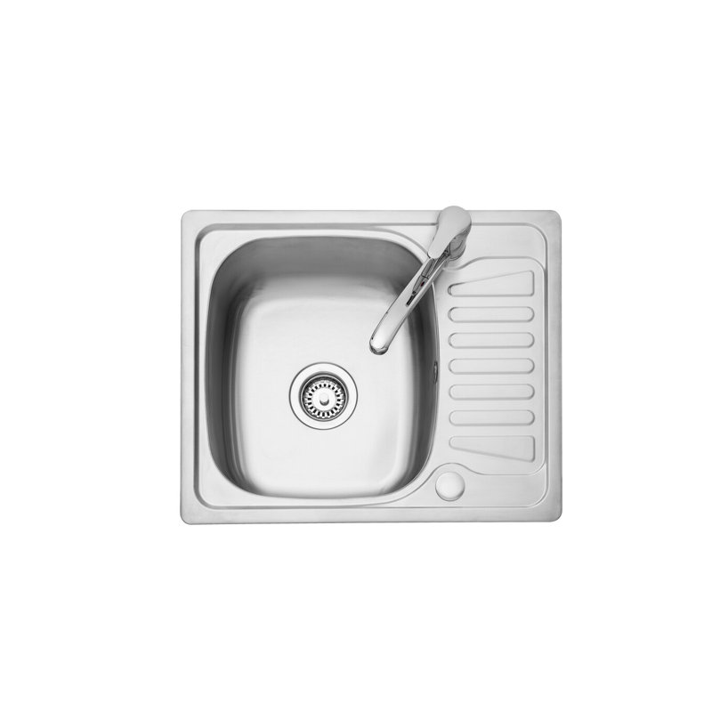 Compact Round single bowl reversible sink