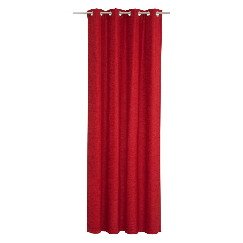 Jaylene Room Darkening Single Curtain Panel, Red, 132 W x 145 D cm