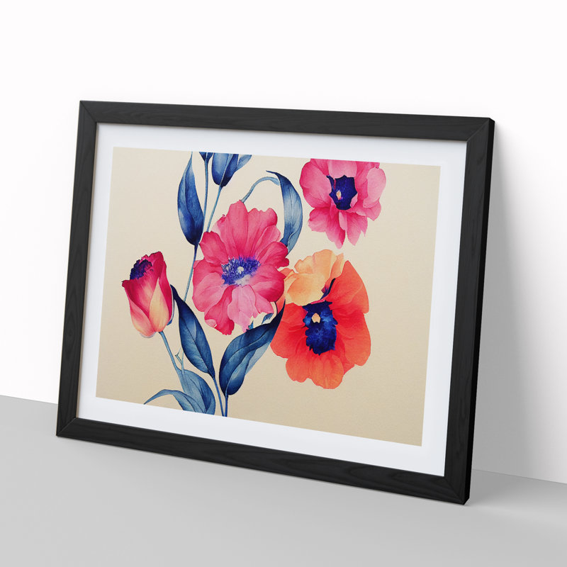 Glowing Flowers - Framed Print