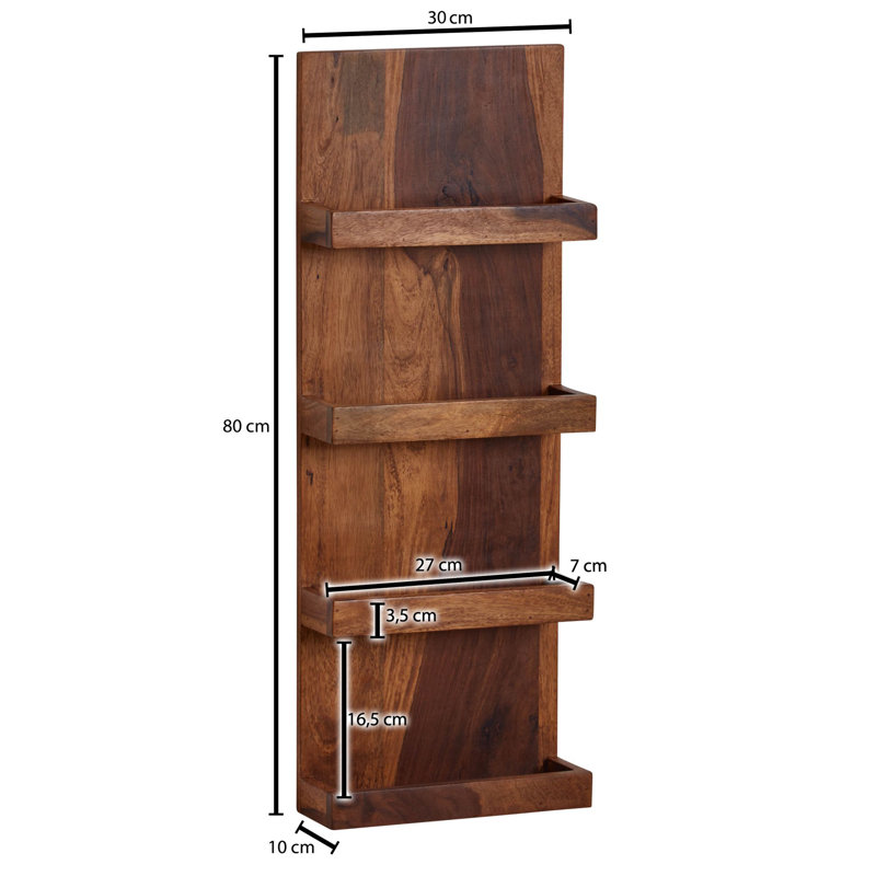 Scudder 4 Piece Sheesham Solid Wood Tiered Shelf