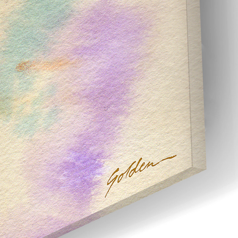 «Pink Whisper» par Sheila Golden, art mural en verre acrylique, H 12 po x l 12 po x P 0,13 po