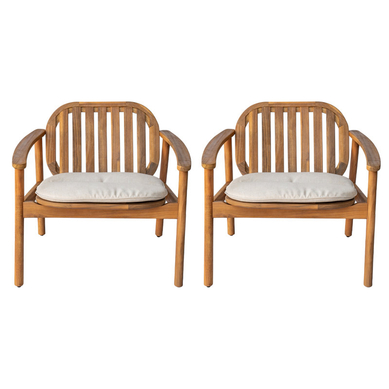 Fauteuil club avec coussin, ensemble de 2