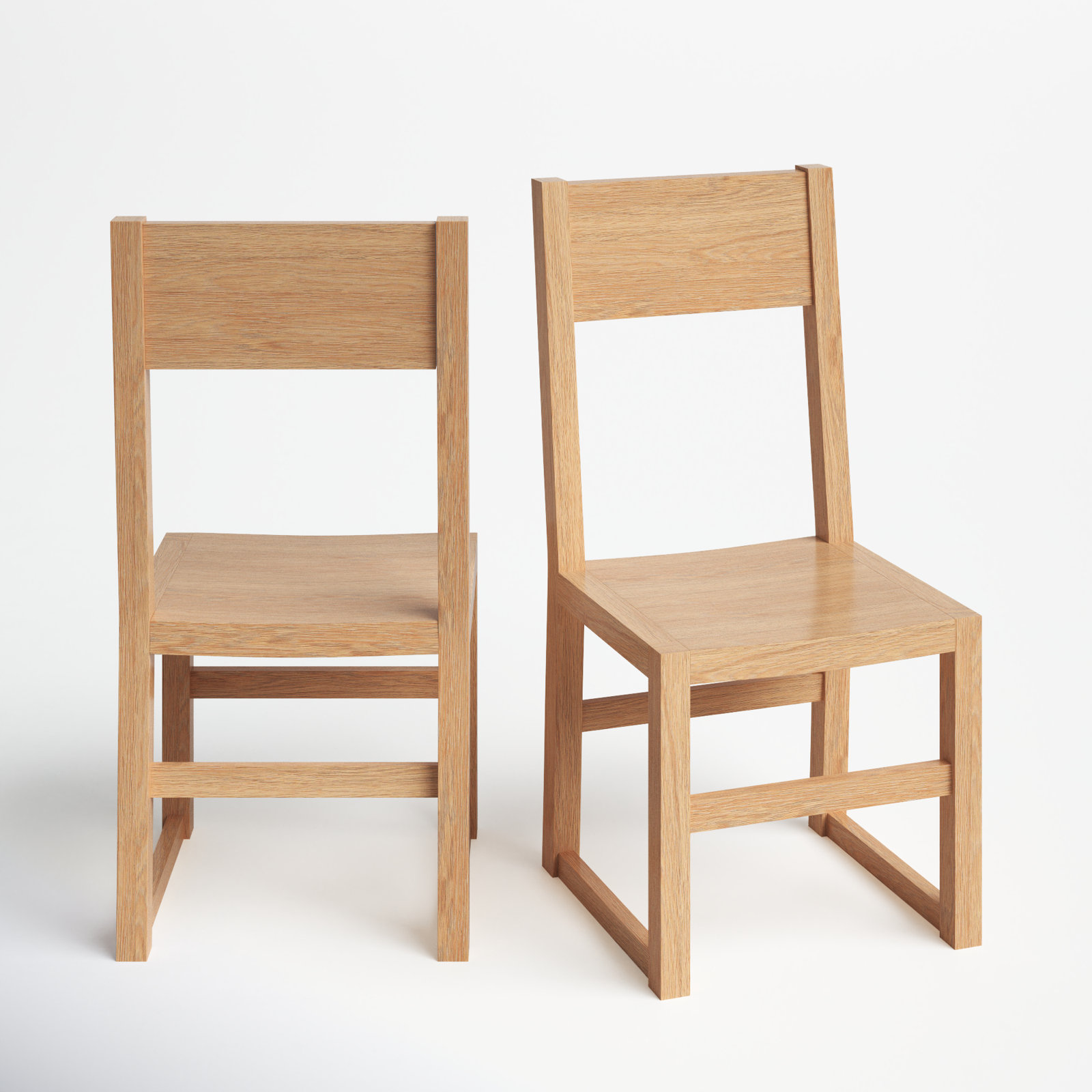 Modica Solid Wood Side Chair, Natural