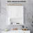 Bathroom Wall Cabinet, Modern Bathroom Cabinet Wall Mounted Medicine Cabinet with 2 Doors, Adjustable Shelf, Over the Toilet, White