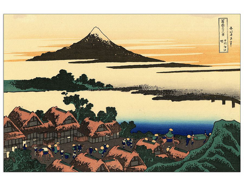 Hokusai - Wrapped Canvas Painting, 60cm H x 90cm W x 1.8cm D