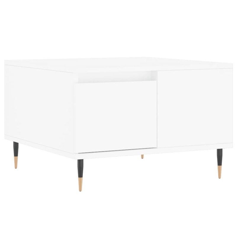 Cressey Four Leg Coffee Table with Storage, White