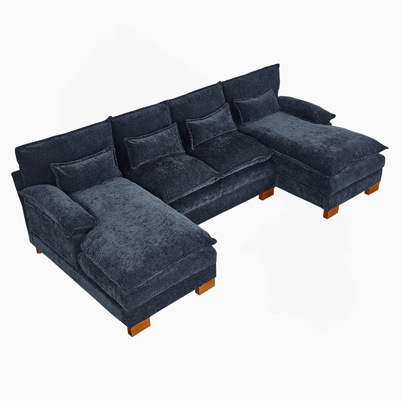 Canapé-lit double luxueux avec caractéristiques avancées, Bleu