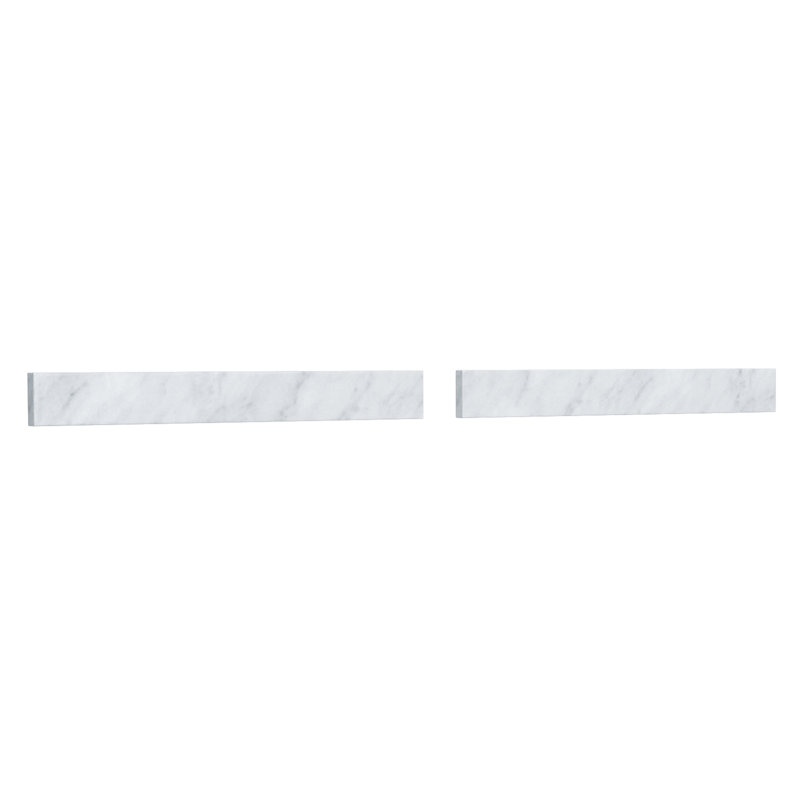 Dosseret de remplacement de 54 pouces en marbre de Carrare blanc