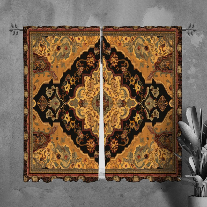 Paire de rideaux obscurcissant en polyester Shalva, L 20 po x H 61 po
