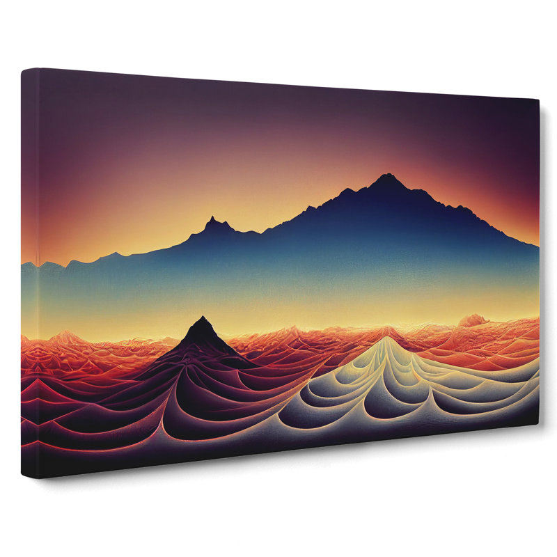 Exclusive Mountain Landscape - Wrapped Canvas Print, 35cm H x 50cm W x 3cm D