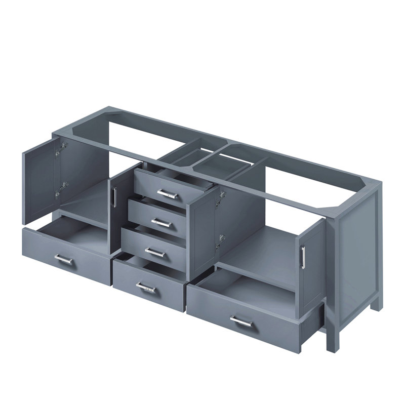 Meuble-lavabo double gris foncé 80 po X P 22 po D, Gris foncé