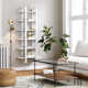 Matte White Solid Wood Floating Shelf with Adjusta 2 Piece Solid Wood Floating Shelf